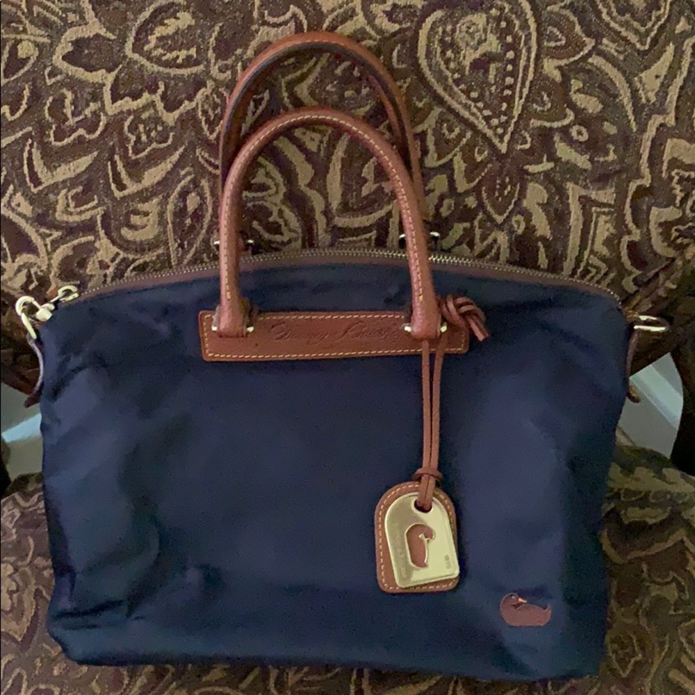 Authentic Dooney & Burke Satchel with Pink Details